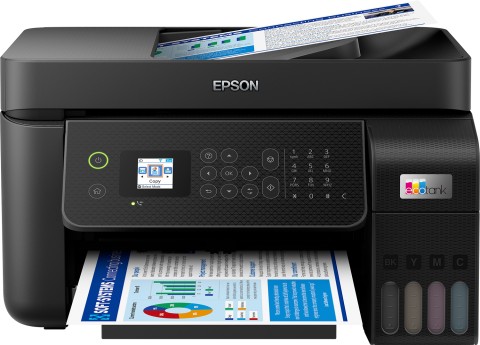 Epson EcoTank ET-4800 stampante multifunzione inkjet 4-in-1 A4, serbatoi ricaricabili alta capacità, 5 flaconi inclusi pari a 14000pag B/N 5200pag colore, Wi-FI Direct, USB