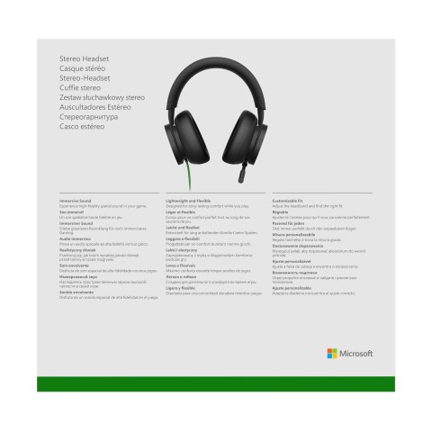 Microsoft Xbox Stereo Headset Auricolare Cablato A Padiglione Giocare Nero