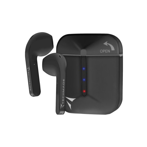 Techmade TM-H21T-BK cuffia e auricolare Cuffie Wireless In-ear MUSICA Bluetooth Nero