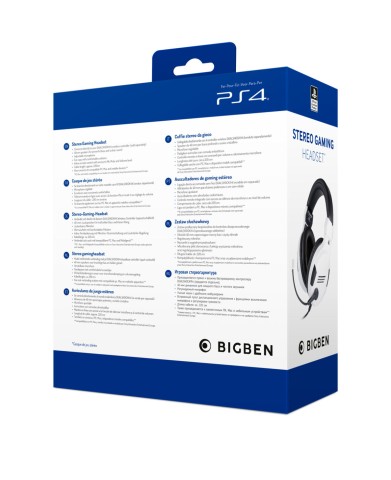 BIG BEN PS4OFHEADSETV3WHITE cuffia e auricolare Cablato A Padiglione Giocare Nero, Bianco