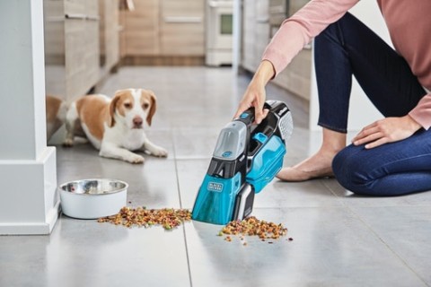 Black & Decker spillbuster aspirapolvere senza filo Nero, Blu Senza sacchetto