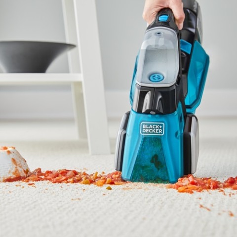 Black & Decker spillbuster aspirapolvere senza filo Nero, Blu Senza sacchetto