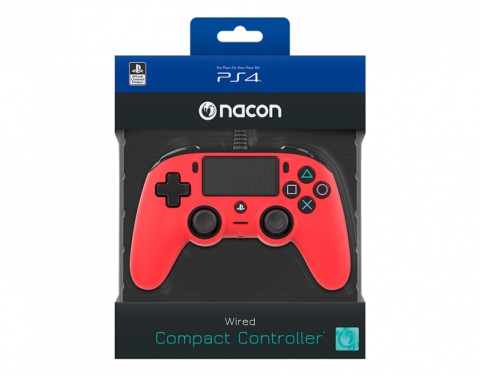 NACON PS4OFCPADRED periferica di gioco Rosso USB Gamepad Analogico/Digitale PC, PlayStation 4