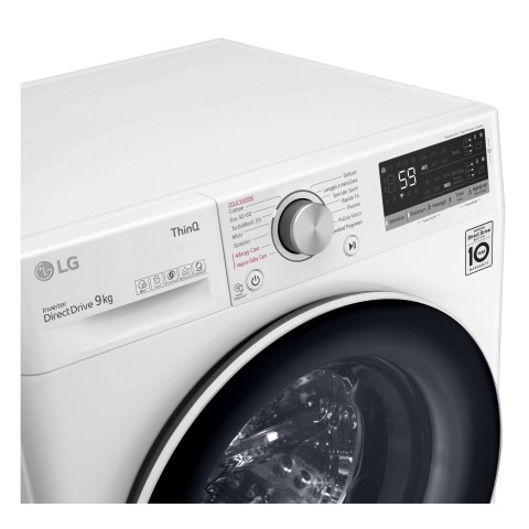 LG F4WV509S0EA Lavatrice 9kg AI DD, Classe B, 1400 giri, TurboWash, Autodosaggio