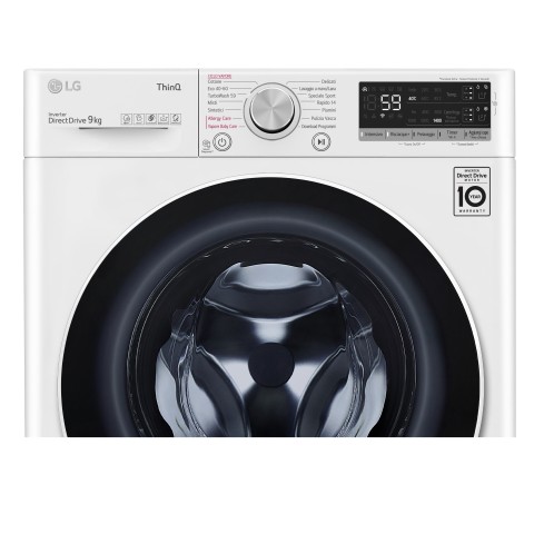 LG F4WV509S0EA Lavatrice 9kg AI DD, Classe B, 1400 giri, TurboWash, Autodosaggio