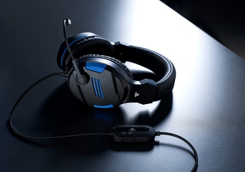 Bigben Interactive PS4OFHEADSETV3 cuffia e auricolare Cablato A Padiglione Giocare Nero, Blu