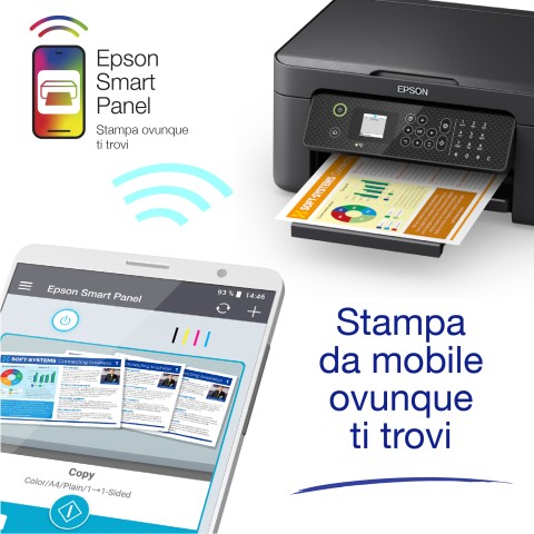 Epson WorkForce WF-2910DWF stampante multifunzione A4 getto d'inchiostro (stampa, scansione, copia) Display LCD 3.7cm, WiFi Direct, AirPrint, 3 mesi inchiostro incluso con ReadyPrint