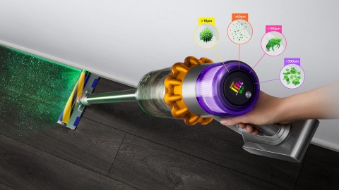 Dyson V15 Detect Absolute aspirapolvere senza filo Nichel, Giallo Senza sacchetto