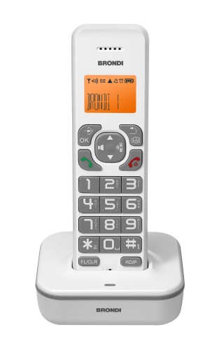 Brondi Bravo Star Telefono DECT Identificatore di chiamata Grigio, Bianco