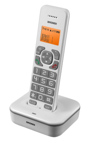 Brondi Bravo Star Telefono DECT Identificatore di chiamata Grigio, Bianco