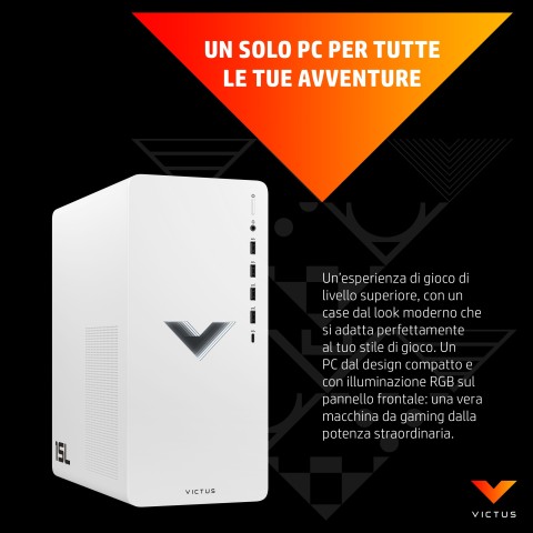 Victus by HP TG02-0095nl Intel® Core™ i7 i7-12700 16 GB DDR4-SDRAM 1 TB SSD NVIDIA GeForce RTX 3060 Ti Windows 11 Home Tower PC Nero