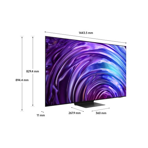 Samsung TV OLED 4K 65" QE65S95DATXZT Smart TV Wi-Fi Graphite Black 2024, Processore NQ4 AI GEN2, OLED Glare Free, Infinity One Design, Dolby Atmos