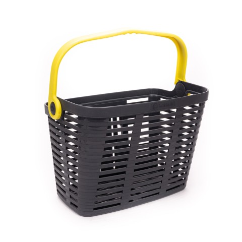 Urban Prime UP-BSK-EBK Cestino e borsa per bicicletta Frontale Cestino per biciclette Plastica Nero, Giallo