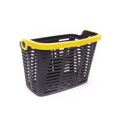 Urban Prime UP-BSK-EBK Cestino e borsa per bicicletta Frontale Cestino per biciclette Plastica Nero, Giallo