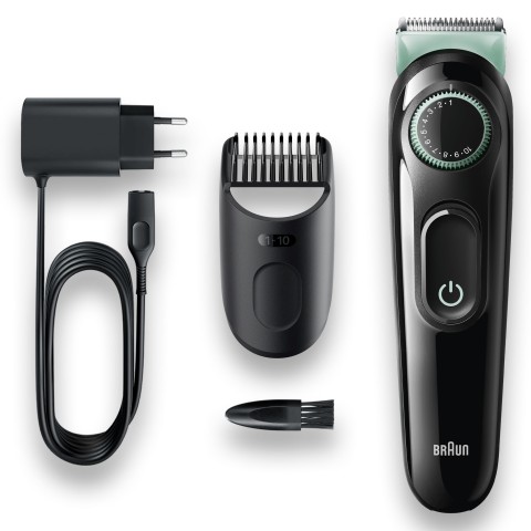 Braun BeardTrimmer Regolabarba 3 BT3321, Regolabarba Uomo, Tagliacapelli, Per Viso, Capelli