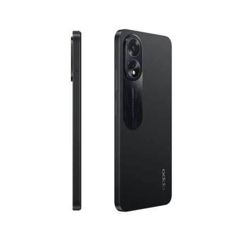 OPPO A18 4G Smartphone, AI Doppia fotocamera 8+2MP, Selfie 5MP, Display 6.56” 90HZ LCD HD+, 5000mAh, RAM 8 GB (4+4) + ROM 128GB, IP54, [Versione Italia],Glowing Black