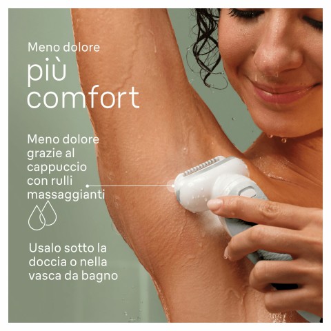 Braun Silk-épil 9 9-061, Epilatore Elettrico Donna Per Una Epilazione Facile, Pelle Liscia a Lungo, Bianco/Argento