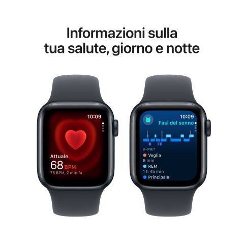 Apple Watch SE GPS 40mm Cassa Alluminio Mezzanotte con Mezzanotte Sport Band - S/M