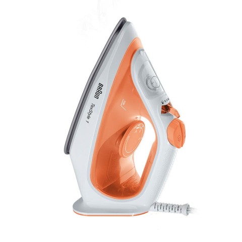 Braun TexStyle 1 SI 1009 Ferro a vapore Piastra antiaderente 1900 W Arancione, Bianco