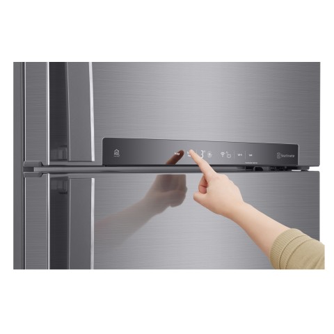 LG GTB744PZHED Frigorifero doppia porta, Classe E, 506L, Wi-Fi, Door Cooling, Cassetto 0 gradi, Gestione umidità, Inox