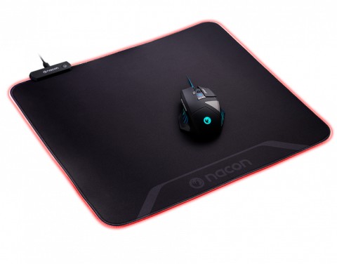 NACON MM-300RGB tappetino per mouse Tappetino per mouse per gioco da computer Nero