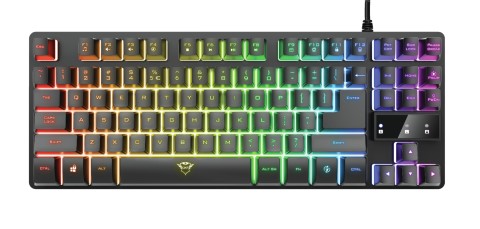 Trust GXT 833 Thado TKL tastiera Giocare USB QWERTY Italiano Nero