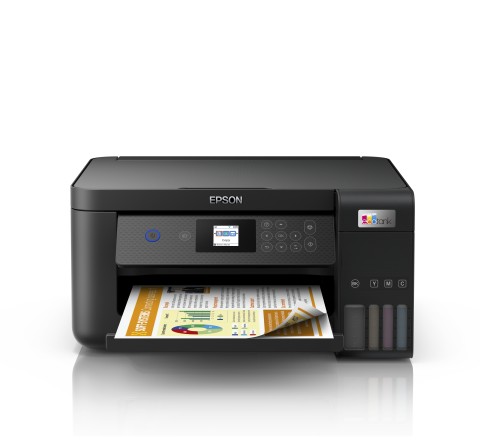 Epson EcoTank ET-2850 stampante multifunzione inkjet 3-in-1 A4, serbatoi ricaricabili alta capacità, 5 flaconi inclusi pari a 14000pag B/N 5200pag colore, Wi-FI Direct, USB