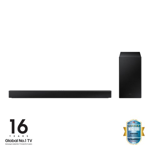 Samsung Soundbar HW-B450/ZF con subwoofer 2.1 canali 300W 2022, bassi profondi, effetto surround, suone ottimizzato, unico telecomando