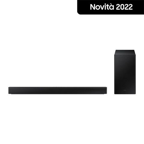 Samsung Soundbar HW-B450/ZF con subwoofer 2.1 canali 300W 2022, bassi profondi, effetto surround, suone ottimizzato, unico telecomando