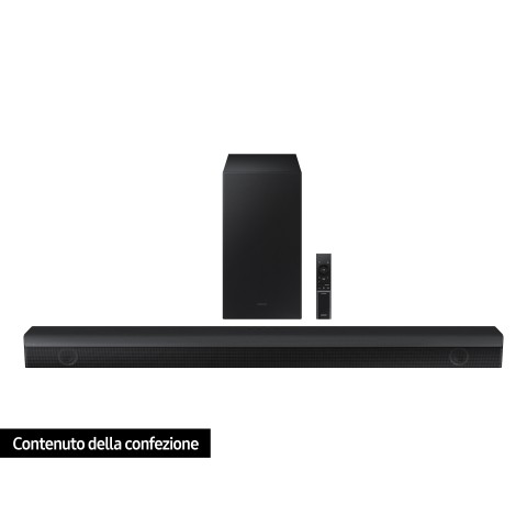 Samsung Soundbar HW-B650/ZF con subwoofer 3.1 canali 430W 2022, audio 3D, suono bilanciato, uniforme e ottimizzato, bassi profondi