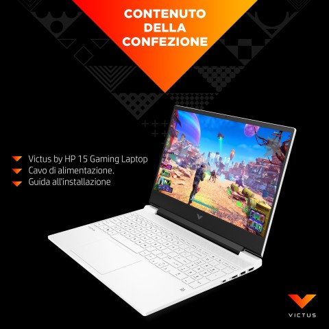 HP Victus Gaming 15-fa0000nl Intel® Core™ i5 i5-12500H Computer portatile 39,6 cm (15.6") Full HD 16 GB DDR4-SDRAM 512 GB SSD NVIDIA GeForce RTX 3050 Wi-Fi 6 (802.11ax) Windows 11 Home Nero