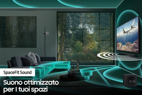 Samsung Soundbar HW-S800B/ZF con subwoofer 3.1.2 canali 330W 2022, audio 3D, effetto cinema surround, gaming mode, design ultra sottile