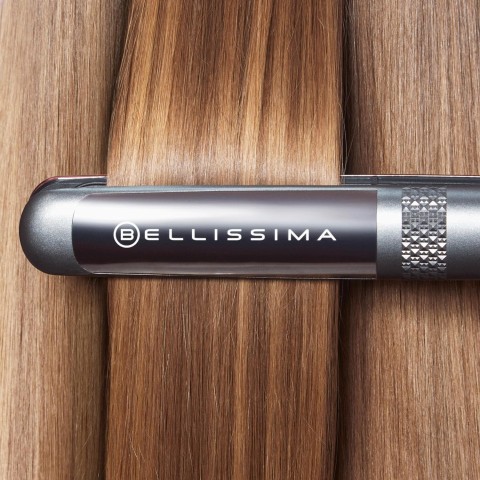 Bellissima Imetec Creativity Multistyle, Piastra per capelli Lisci o Mossi, Rivestimento ceramica, Particelle Diamante, Cheratina, Piastre Flessibili e Calde Anche Esternamente, 5 temperature 150-230°C