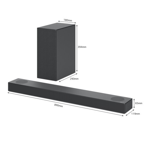 LG Soundbar S75Q 380W 3.1.2 canali, Meridian, Dolby Atmos, NOVITÀ 2022