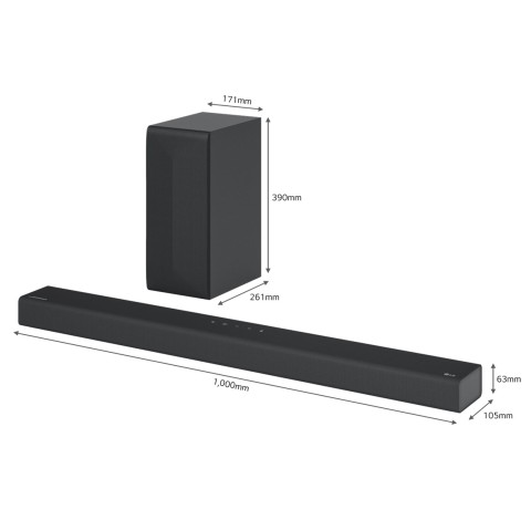 LG Soundbar S65Q 420W 3.1 canali, Meridian, DTS Virtual:X, NOVITÀ 2022