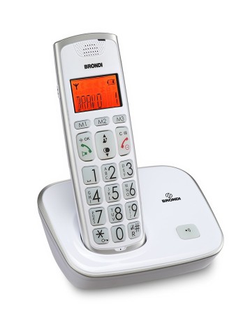 Brondi Bravo Gold Telefono DECT Identificatore di chiamata Bianco