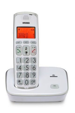 Brondi Bravo Gold Telefono DECT Identificatore di chiamata Bianco