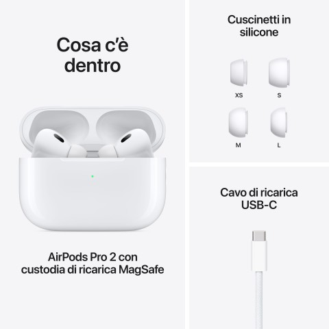 Apple AirPods Pro (seconda generazione) con custodia di ricarica MagSafe (USB-C)