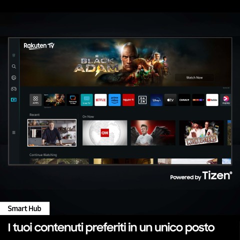 Samsung Series 8 TV QE55Q80CATXZT QLED 4K, Smart TV 55" Processore Neural Quantum 4K, Dolby Atmos e OTS Lite, Carbon Silver 2023