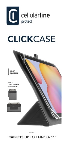 Cellularline Click Case - Tablet fino a 11'' Custodia per Tablet universale con funzione stand