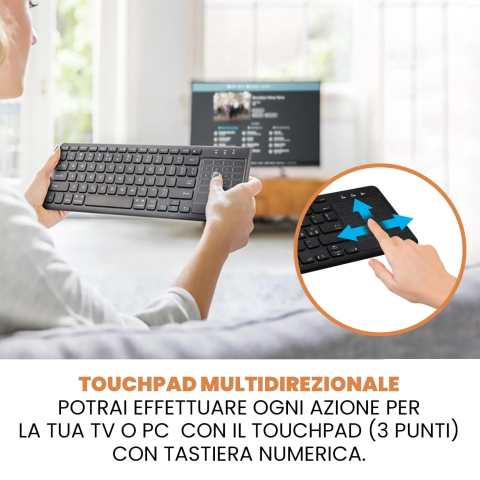 TECHMADE TASTIERA CON TOUCHPAD