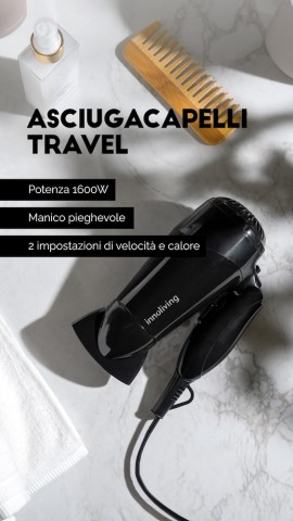 INNOLIVING ASCIUGAC.INN613 PHON 1600W 2VEL DA VIAGGIO PIEGH. N