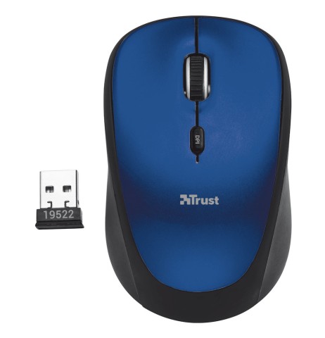 TRUST MINI MOUSE WIRELESS YVI BLUE MOUSE WIRELESS 2.4GHZ 8M VIVY