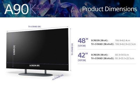 SONY TVC 48" XR48A90KAEP OLED 4K TV OLED 48"UHD 4K HDR DVBT2/S2/HEVC