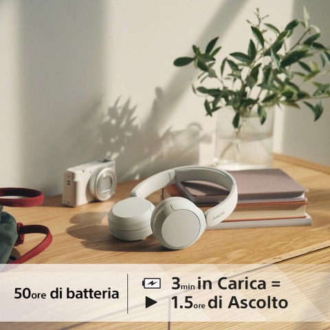 SONY CUFFIA MDR WHCH520W BT BIANCO CUFFIA WIRELESS BT ONEAR BIANCO