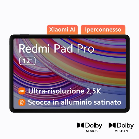 Xiaomi Redmi Pad Pro Qualcomm Snapdragon 128 GB 30,7 cm (12.1") 6 GB Wi-Fi 6 (802.11ax) Android 14 Grafite, Grigio