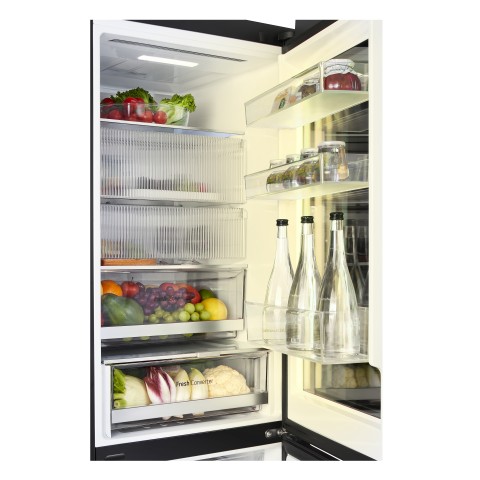 LG MoodUP GBG7190CEV Frigo combinato InstaView, Classe C, 349L, Nero