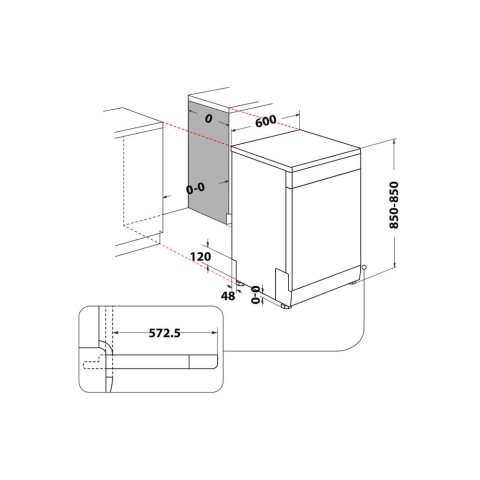 Hotpoint Lavastoviglie a libera installazione HFC 3C26 CW X