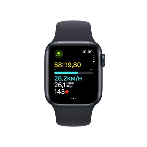 Apple Watch SE GPSCassa 40mm in Alluminio Mezzanotte con Cinturino Sport Mezzanotte - M/L