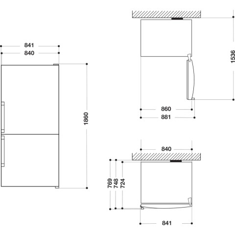 Whirlpool Frigorifero combinato - W84BE 72 X 2